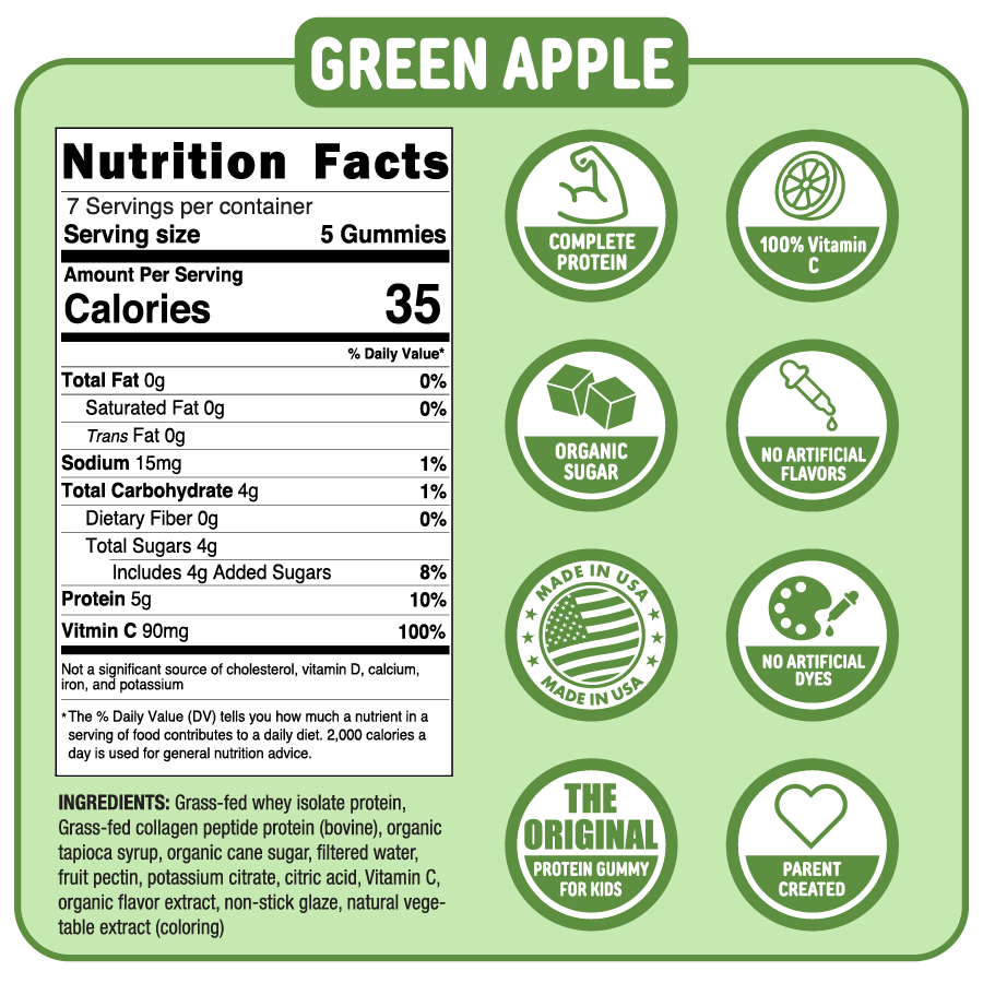 Punchies Protein Gummies - Green Apple