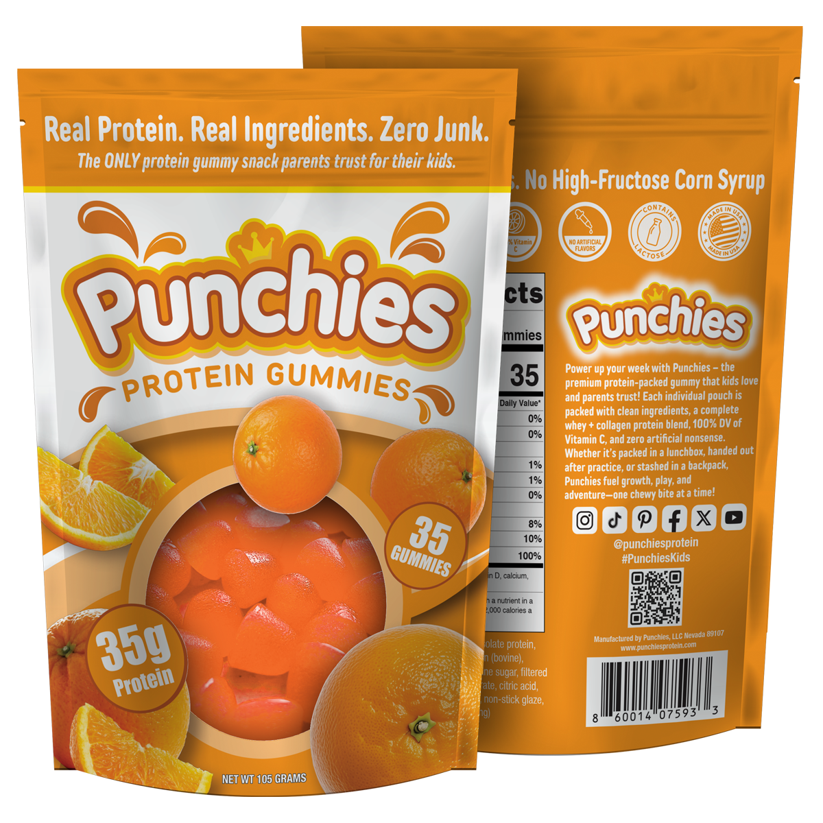 Punchies Protein Gummies - Green Apple