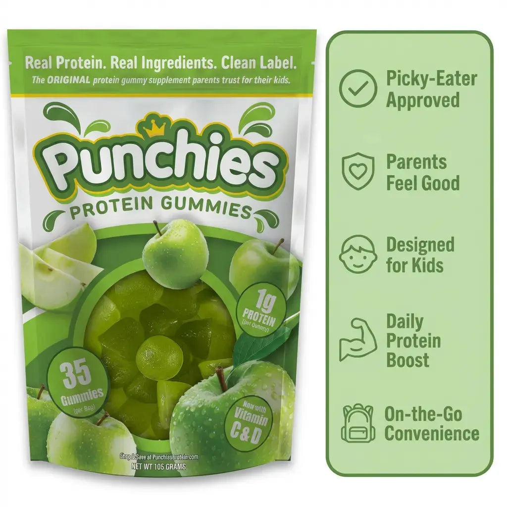 Protein Gummies for Kids | Whey, Collagen, Vitamin D, Vitamin C Punchies