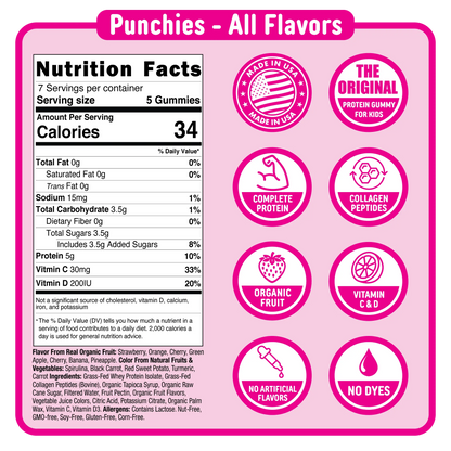 Protein Gummies for Kids Punchies