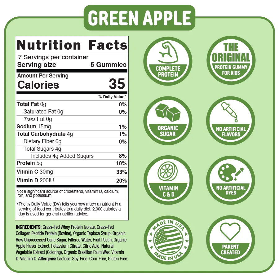 Punchies Protein Gummies - Green Apple