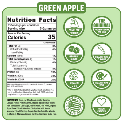 Punchies Protein Gummies - Green Apple