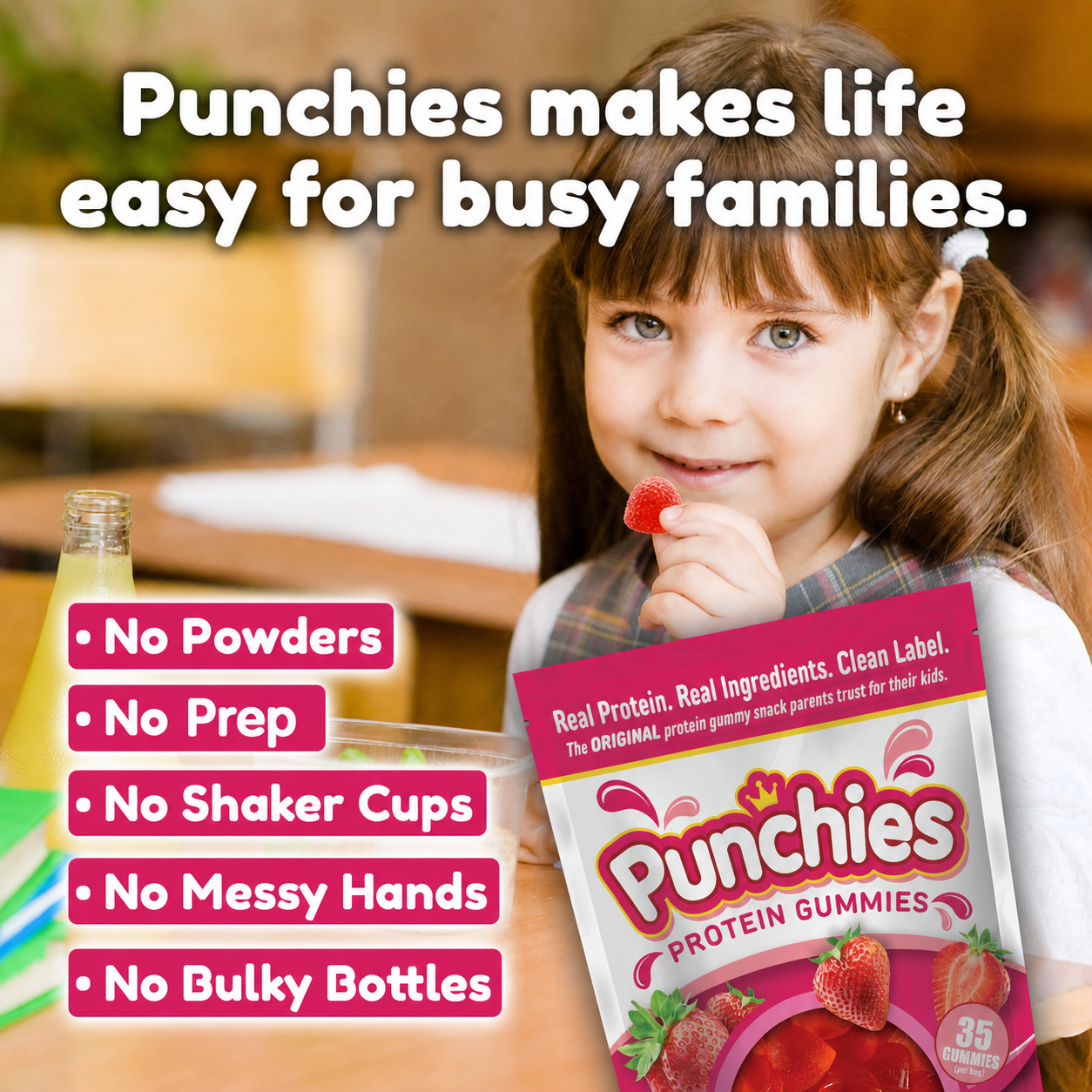 Protein Gummies for Kids | Whey, Collagen, Vitamin D, Vitamin C Punchies