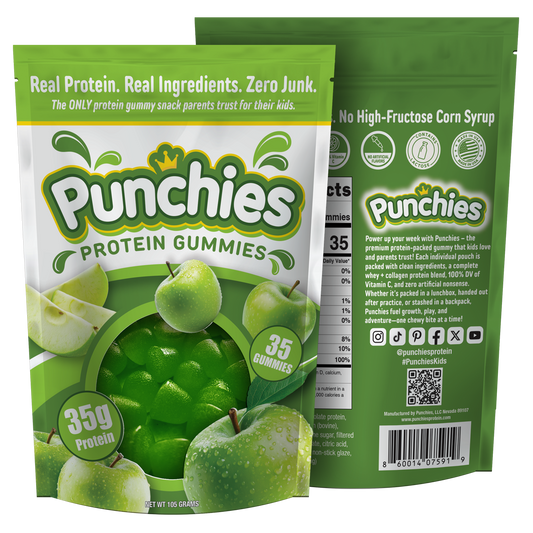 Punchies Protein Gummies – Green Apple