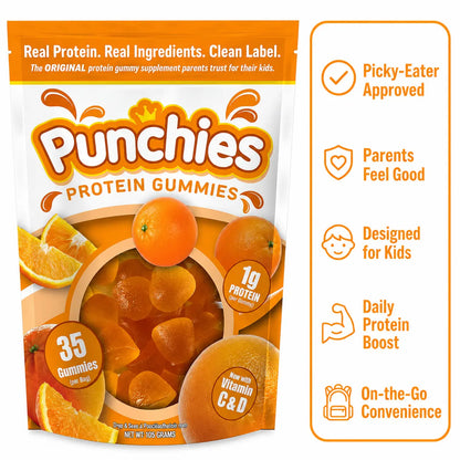 Protein Gummies for Kids | Whey, Collagen, Vitamin D, Vitamin C Punchies